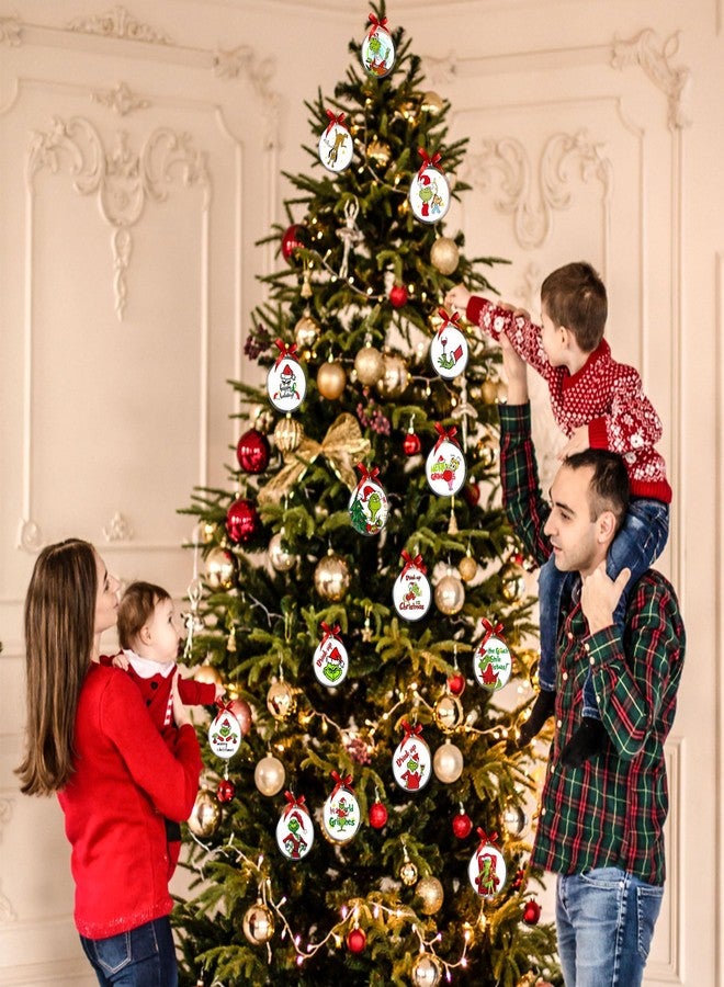 SUNWISHA 15pcs Christmas Clear Acrylic Balls Ornament Set with Bow Tie, Xmas Classic Tree Balls for Holiday Indoor Outdoor Décor, Wreath, Garland, Party Décor（Style 1） - Image 2